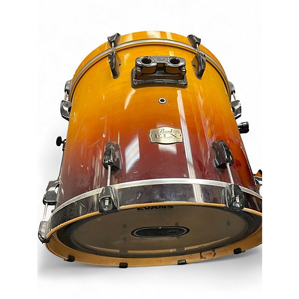 Used Pearl 5 Piece Export ELX Amber Fade Black Hardware Drum Kit