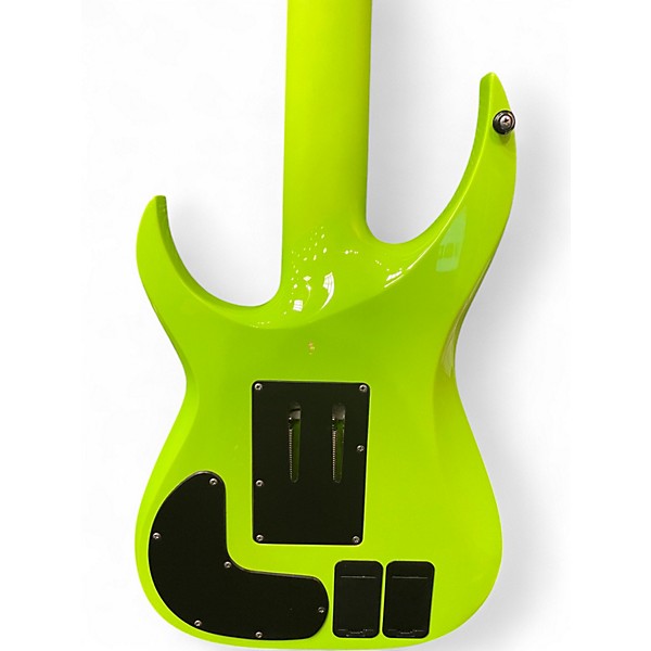 Used Schecter Guitar Research Diamond Series KM-7 MK-III Neon Green Solid Body Electric Guitar