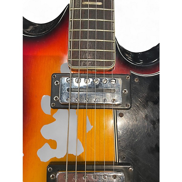 Vintage 1970s Univox U1820 3 Color Sunburst Solid Body Electric Guitar
