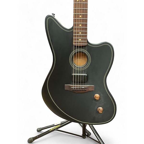 Used 2024 Fender Acoustasonic Jazzmaster Black Acoustic Electric Guitar