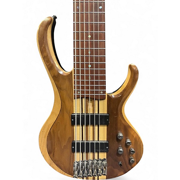 Used Ibanez BTB7 7 String Vintage Natural Electric Bass Guitar