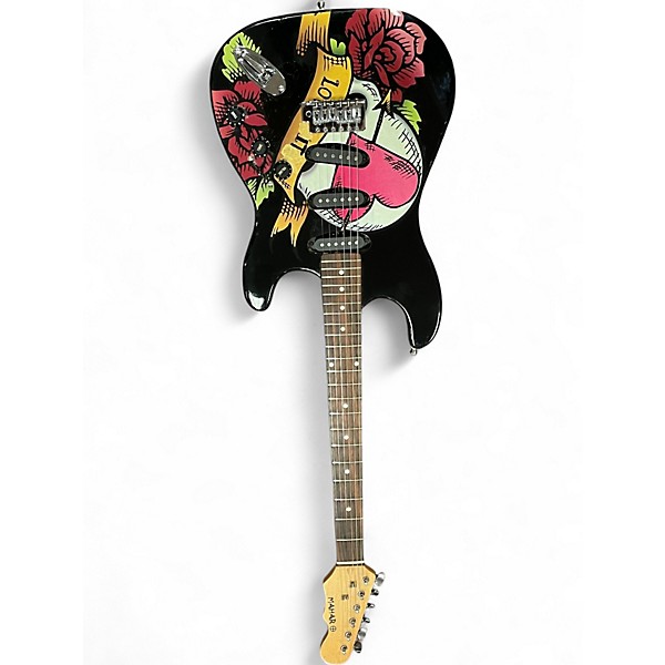 Used Mahar STRATOCASTER Black Solid Body Electric Guitar