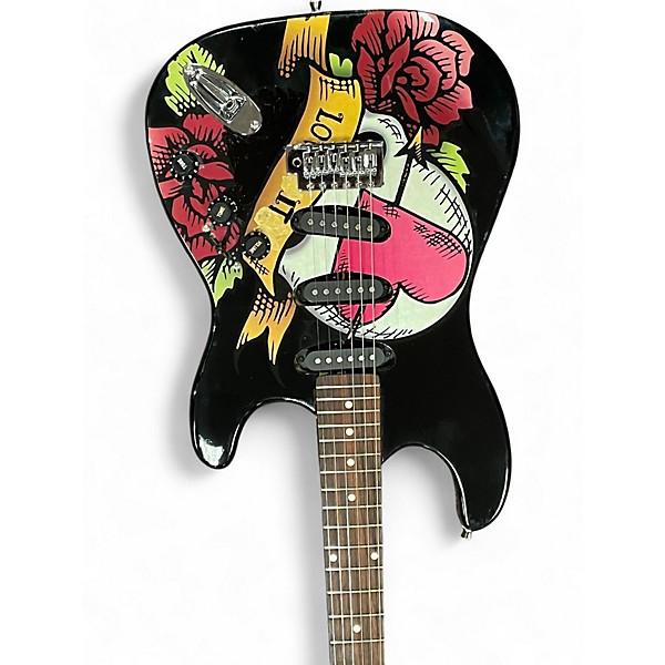 Used Mahar STRATOCASTER Black Solid Body Electric Guitar