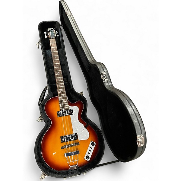 Used Hofner HI-CB 2 Tone Sunburst Electric Bass Guitar