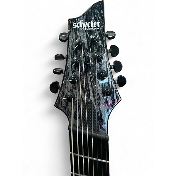 Used Schecter Guitar Research C-8 Multiscale Silver Mountain BLOOD MOON Solid Body Electric Guitar