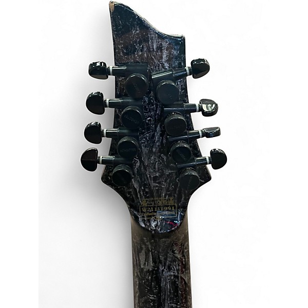 Used Schecter Guitar Research C-8 Multiscale Silver Mountain BLOOD MOON Solid Body Electric Guitar