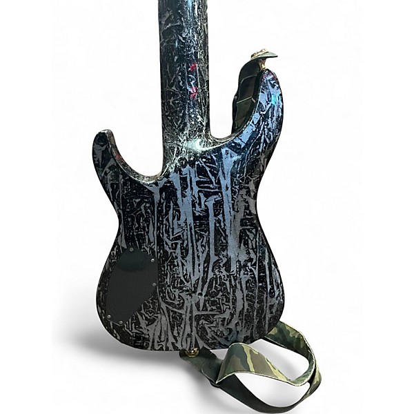 Used Schecter Guitar Research C-8 Multiscale Silver Mountain BLOOD MOON Solid Body Electric Guitar