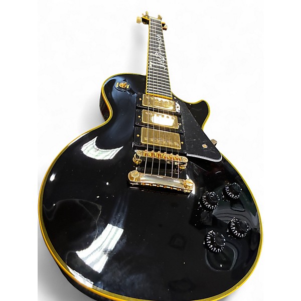 Used Epiphone Joe Bonamassa Les Paul Custom Black and Gold Solid Body Electric Guitar