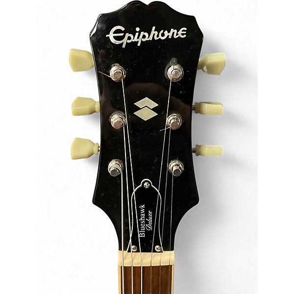 Used Epiphone Blueshawk Deluxe Trans Blue Hollow Body Electric Guitar