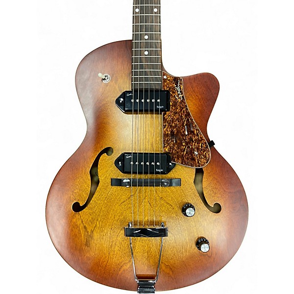 Used Godin 5th Avenue Kingpin II 2 Tone Sunburst Hollow Body Electric Guitar