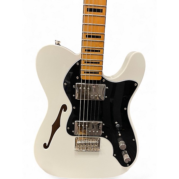 Used Squier Classic Vibe Telecaster Thinline Alpine White Hollow Body Electric Guitar