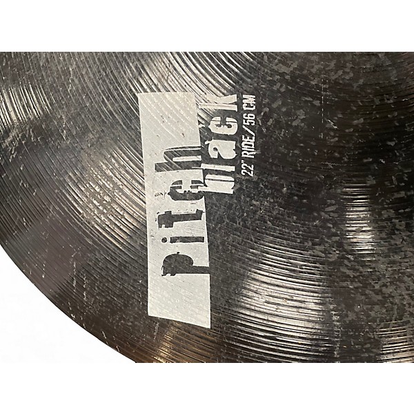 Used Zildjian 22in PITCH BLACK RIDE Cymbal