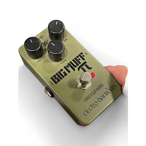 Used Electro-Harmonix Green Russian Big Muff Pi Fuzz Effect Pedal