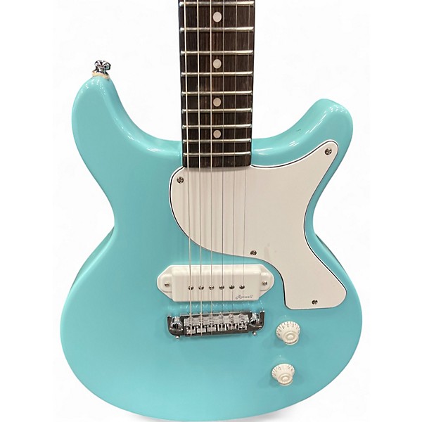 Used Harley Benton DC JR Blue Solid Body Electric Guitar