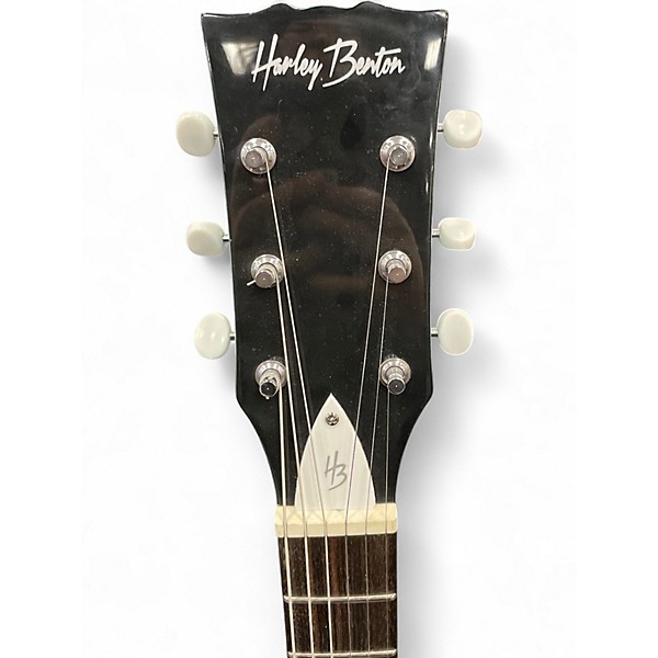 Used Harley Benton DC JR Blue Solid Body Electric Guitar