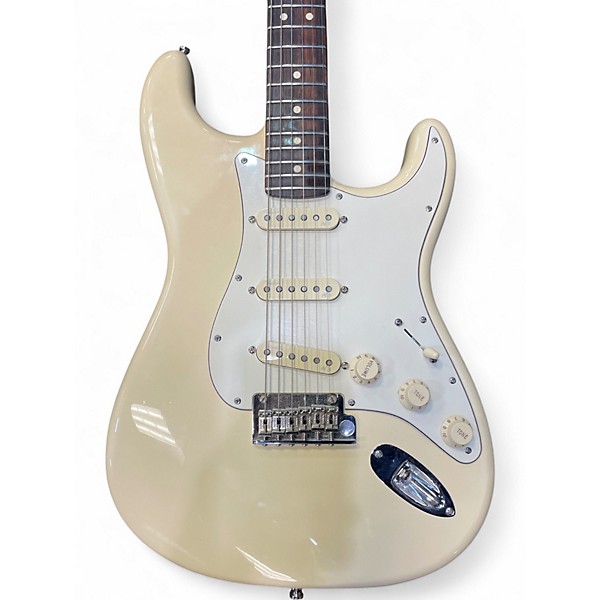 Used Fender American Standard Stratocaster Olympic White Solid Body Electric Guitar