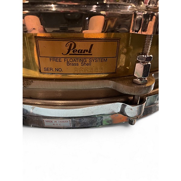 Used Pearl 14X3 Free Floating Snare BRASS Drum