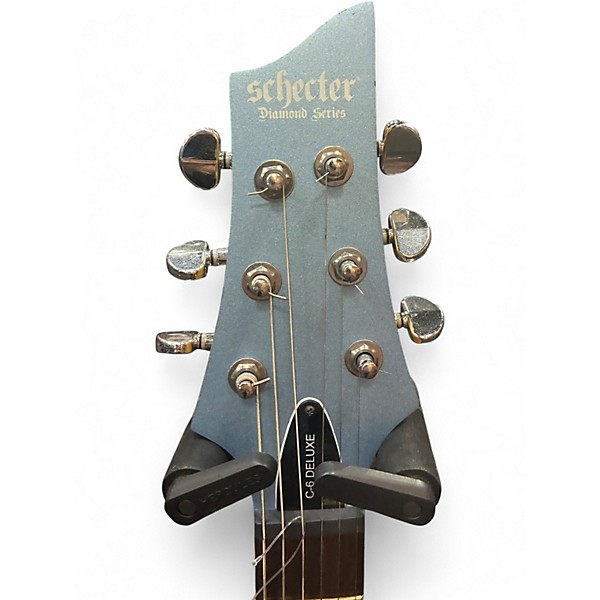 Used Schecter Guitar Research C6 DELUXE Pelham Blue Solid Body Electric Guitar
