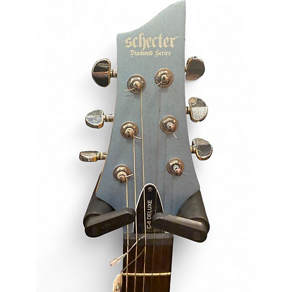 Used Schecter Guitar Research C6 DELUXE Pelham Blue Solid Body Electric Guitar