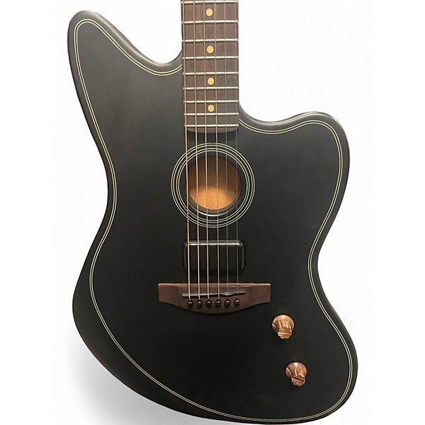 Used Fender acoustasonic standard jazzmaster black Acoustic Electric Guitar