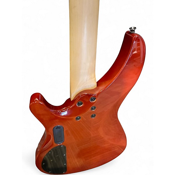 Used Mitchell MB305 5 String Quilted Heritage Burst Electric Bass Guitar