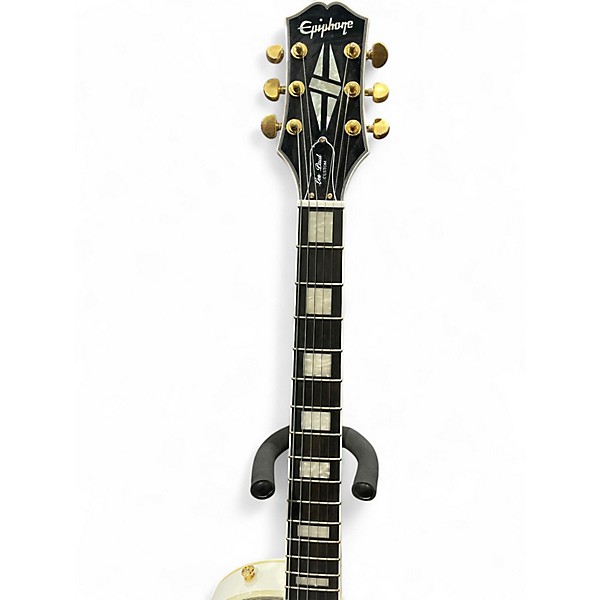 Used Epiphone Les Paul Custom Alpine White Solid Body Electric Guitar