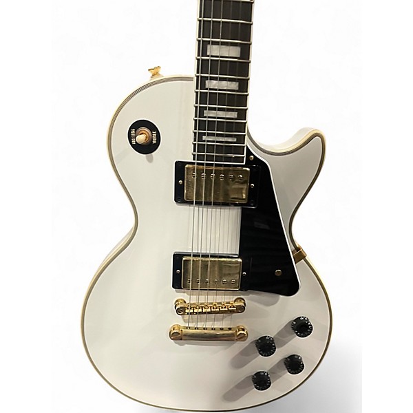 Used Epiphone Les Paul Custom Alpine White Solid Body Electric Guitar