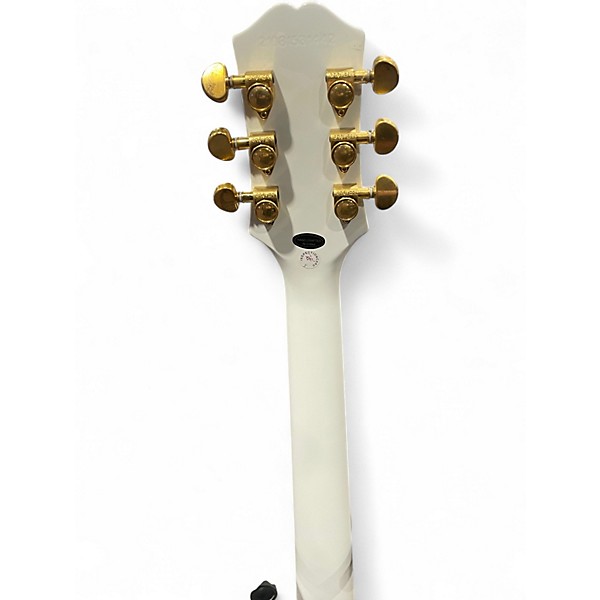 Used Epiphone Les Paul Custom Alpine White Solid Body Electric Guitar