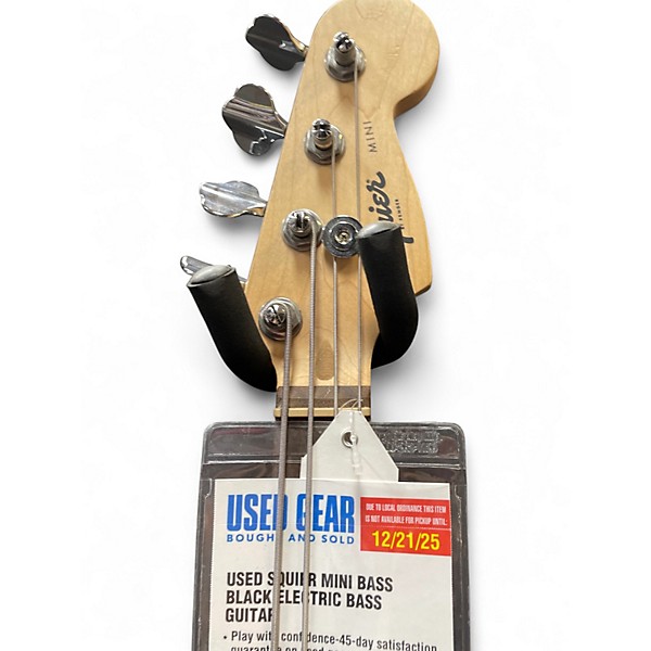 Used Squier Mini bass Black Electric Bass Guitar