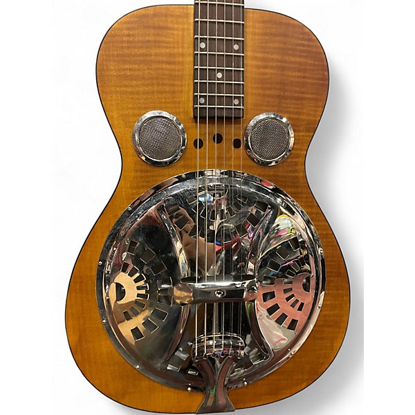 Used Dobro Hound Dog Deluxe Round Neck Natural Resonator Guitar