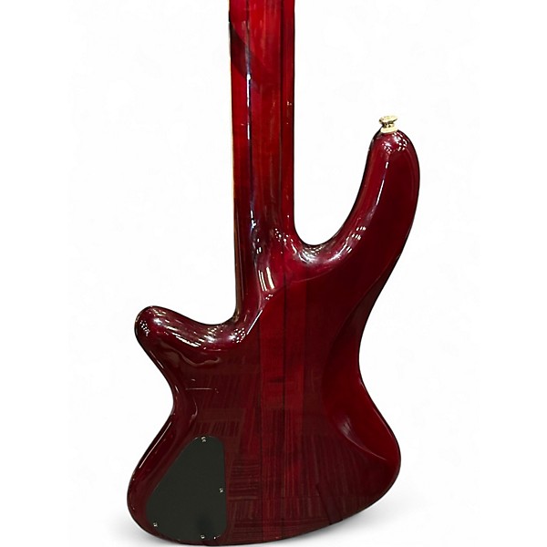 Used Schecter Guitar Research DIAMOND SERIES ELITE 4 TRASNPARENT RED Electric Bass Guitar