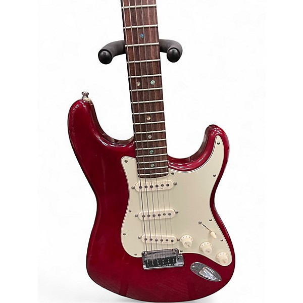 Used Fender American Deluxe Stratocaster red Solid Body Electric Guitar