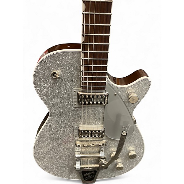 Used Gretsch Guitars G6129T-1957 1957 Reissue Silver Jet Bigsby Silver Sparkle Solid Body Electric Guitar