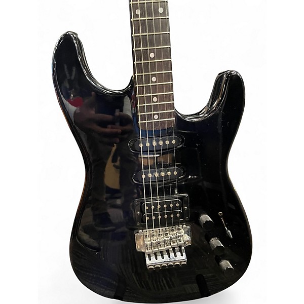 Used Squier KOREAN STRAT Black Solid Body Electric Guitar