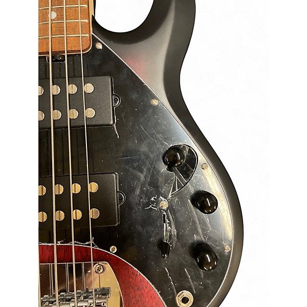 Used Sterling by Music Man StingRay Ray5HH *AS-IS* Ruby Red Burst Satin Electric Bass Guitar