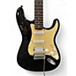 Used Starcaster by Fender Stratocaster Black Solid Body Electric Guitar