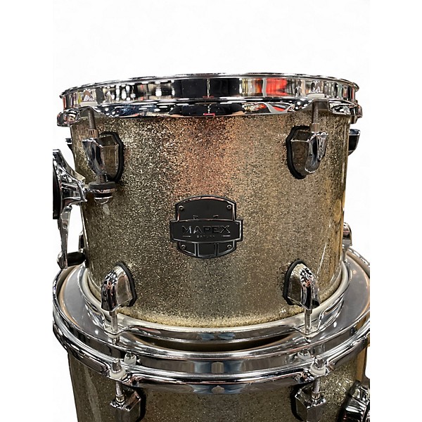 Used Mapex 3 Piece Saturn Standard Silver Sparkle Drum Kit