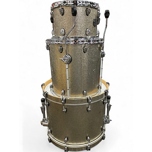 Used Mapex 3 Piece Saturn Standard Silver Sparkle Drum Kit