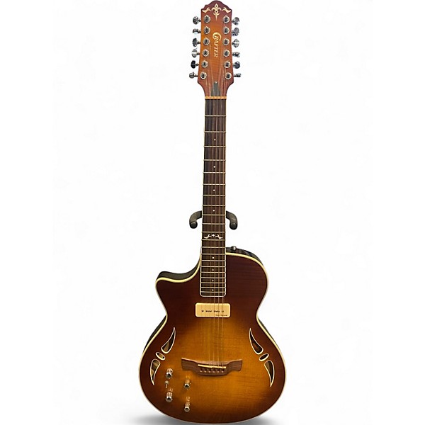 Used Crafter Guitars SAT-12L Sunburst Hollow Body Electric Guitar