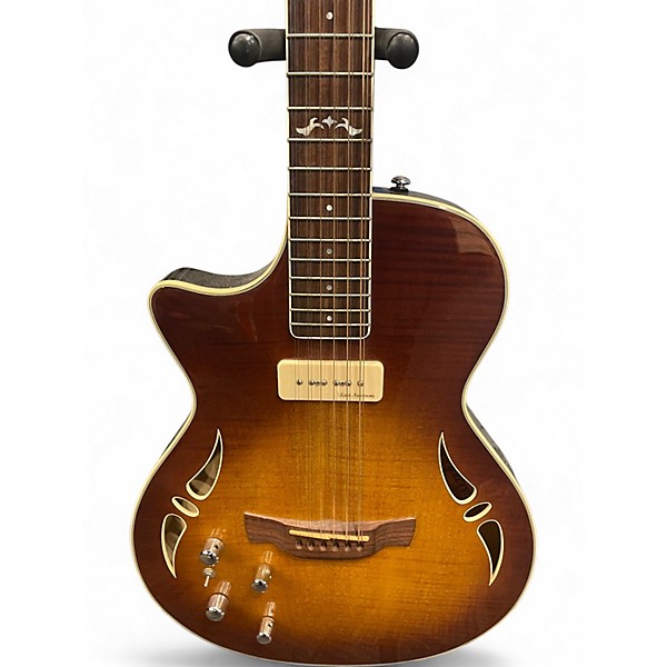 Used Crafter Guitars SAT-12L Sunburst Hollow Body Electric Guitar