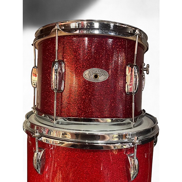 Used Premier 3 Piece 3 Piece red sparkle Drum Kit