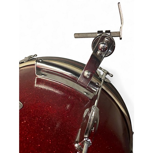 Used Premier 3 Piece 3 Piece red sparkle Drum Kit