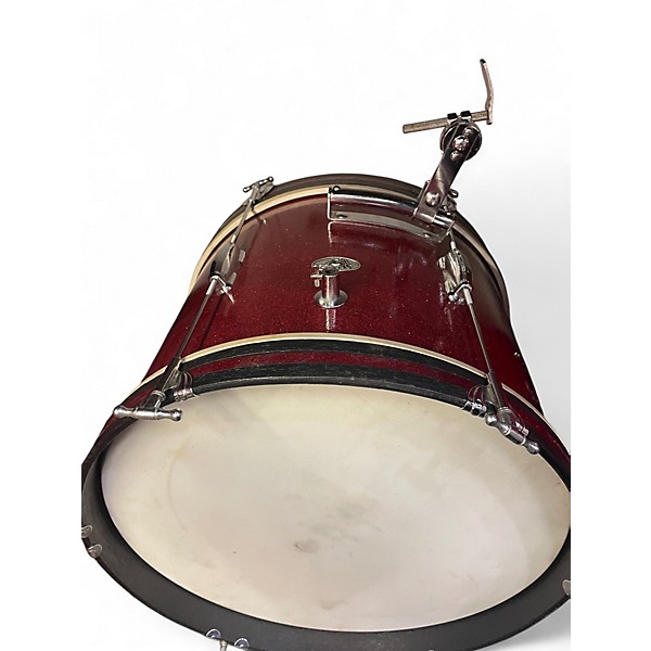 Used Premier 3 Piece 3 Piece red sparkle Drum Kit