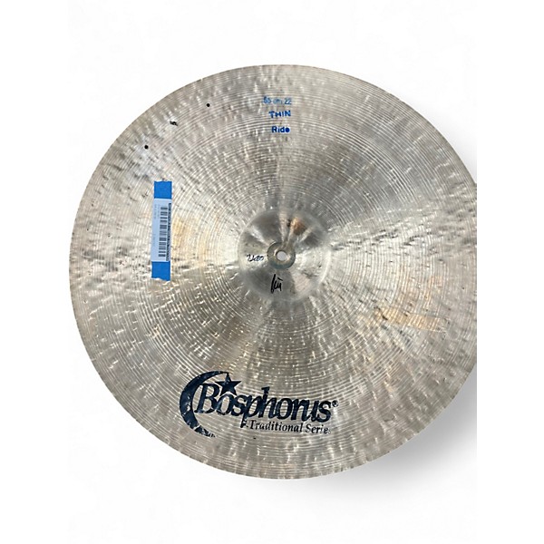 Used Bosphorus Cymbals 22in Traditional Thin Ride Cymbal