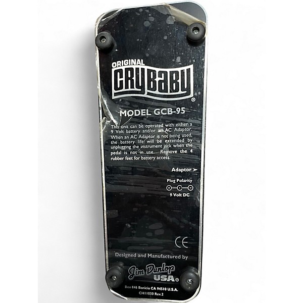 Used Dunlop GCB95W Original Crybaby Wah Effect Pedal