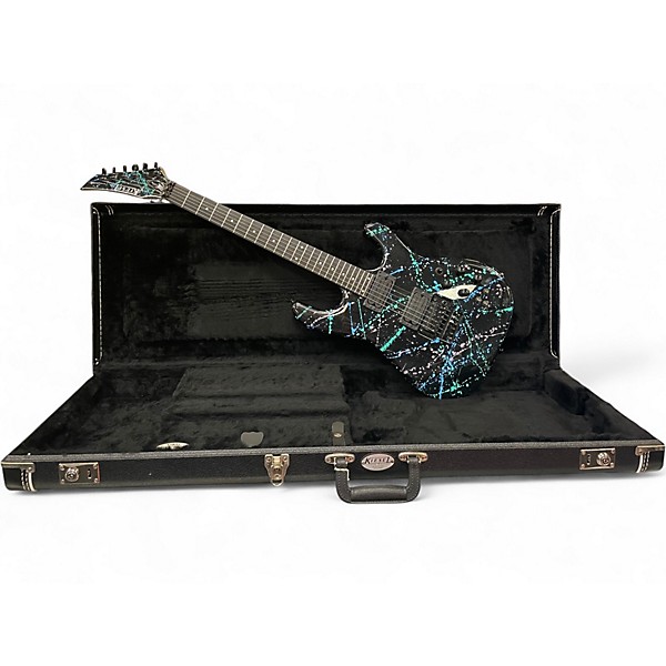Used Kiesel Jason Becker JB200 Custom Black Magic Splatter Solid Body Electric Guitar