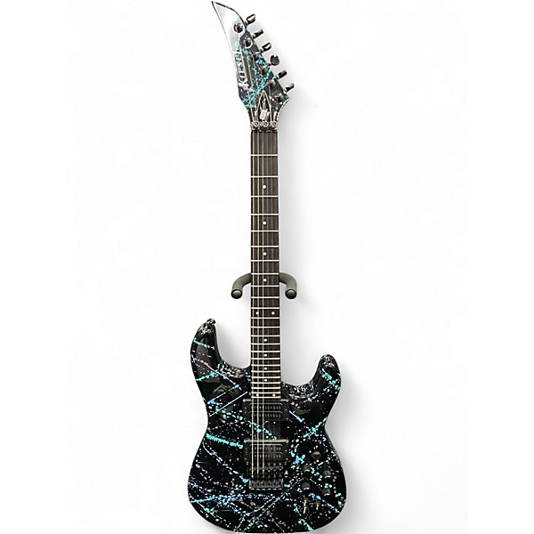 Used Kiesel Jason Becker JB200 Custom Black Magic Splatter Solid Body Electric Guitar