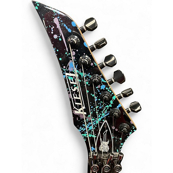 Used Kiesel Jason Becker JB200 Custom Black Magic Splatter Solid Body Electric Guitar