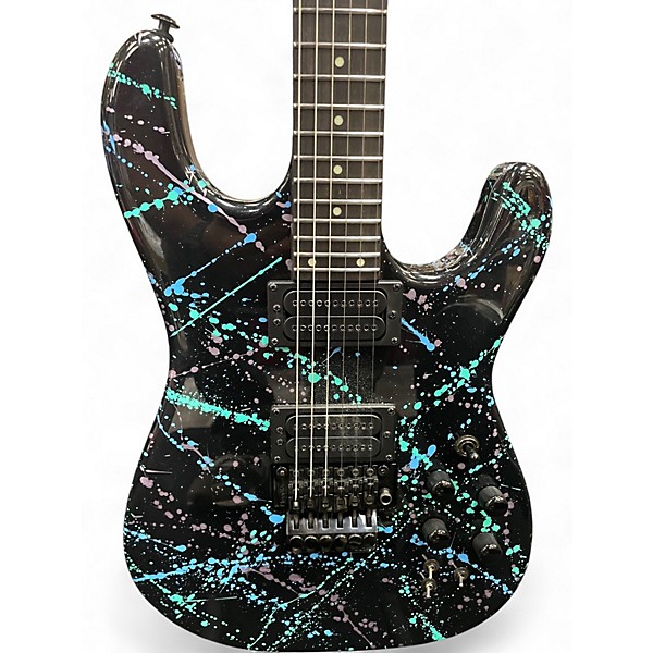 Used Kiesel Jason Becker JB200 Custom Black Magic Splatter Solid Body Electric Guitar