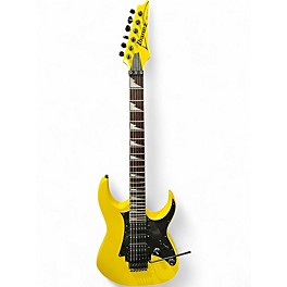Used Ibanez RG450EXB Black and Yellow Solid Body Electric Guitar